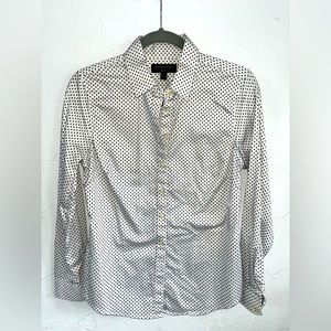 Women’s Tailored Polkadot Dress Shirt Banana Republic